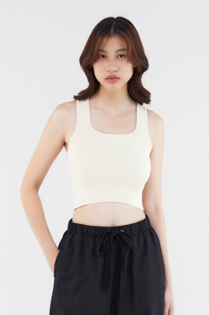 Ribbed Crossback Top (Category: Sleeveless) located in Manila. Submitted by rawr.kiwi (Listing ID 1464691569, Image 1). Description: size reference bust: 34in waist: 27in.