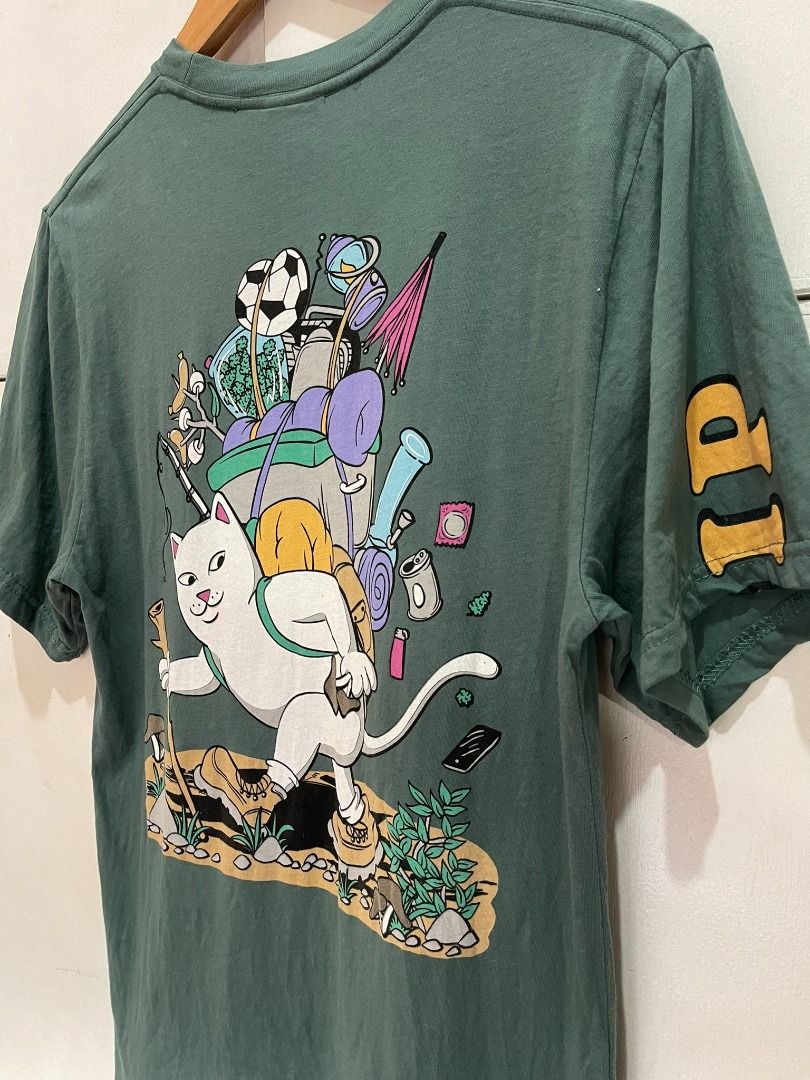 AUTHENTIC RIPNDIP 'HIKER NERM' SHIRT (Category: Tshirts & Polo Shirts ) located in Manila. Submitted by ako.si.lemmor (Listing ID 1464637286, Image 2). Description: This item is legit but thrifted, manage your expectation. Dimes: 19X28 (M-L) Color rate: 9/10 Issue: Signs of usage Ship at your own cost or pickup Mandaluyong..