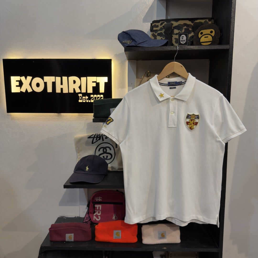 RL Polo White Patch Shirt (Category: Tshirts & Polo Shirts ) located in Manila. Submitted by jerichomal82553 (Listing ID 1464744220, Image 1). Description: RL Polo White Patch Shirt 19.5 by 26 Good Condition Complete Tags CLAIM 1300.