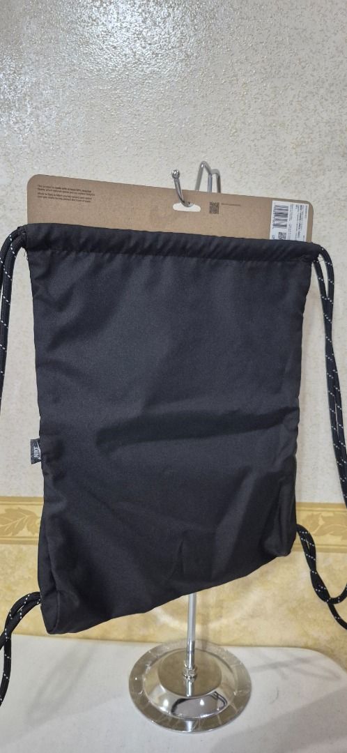 RT14-950 Nike Heritage Drawstrings Black Backpack (Category: Backpacks) located in Valenzuela. Submitted by dailyhappyfinds (Listing ID 1464747411, Image 2). Description: BRAND: Nike -Drawstrings backpack -Brandnew with tag -Please check last photo for details .