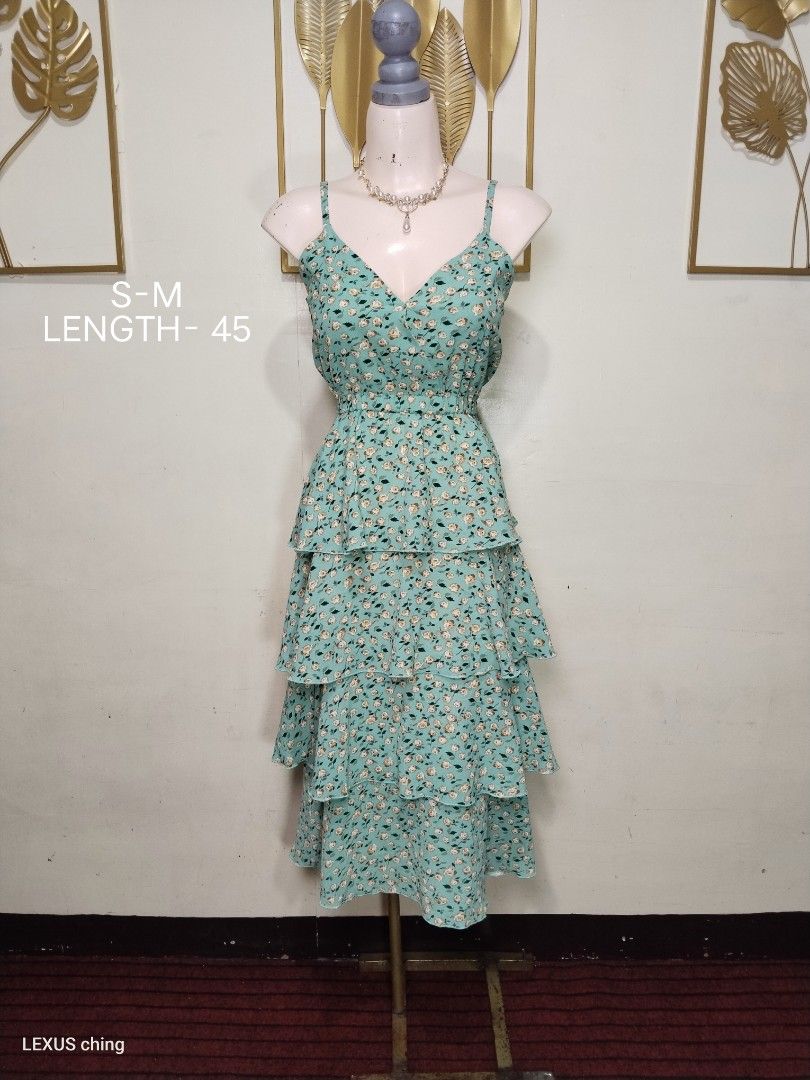 Ruffles tiered floral and spaghetti adjustable straps. (Category: Dresses) located in Manila. Submitted by lexusthrift1995 (Listing ID 1464613972, Image 1). Description: Size- SMALL to XL Length- 45 good condition ‼️400.pesos plus shipping fee 💸MODE OF PAYMENT- GCASH payment first 🚛MODE OF DELIVERY- J&T or LALAMOVE 📍LOCATION- NORTH CALOOCAN CAMARIN BRGY.177 1705 SUNFLOWER STREET. 🗒Note: Please manage your expectations ✅Color: may vary due to 