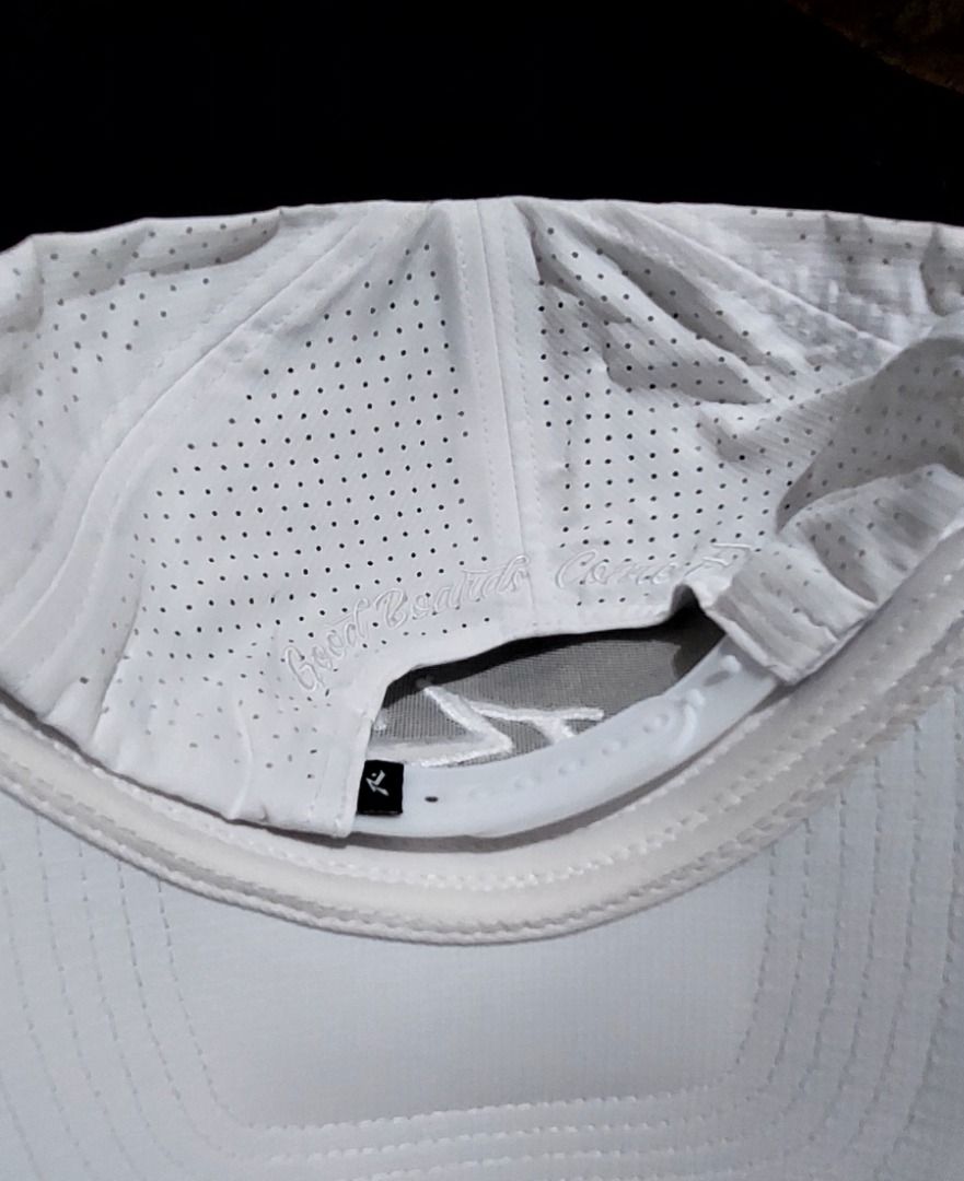 Rusty Surfboard Triple White Cap (Category: Caps & Hats) located in Legazpi City. Submitted by street_uniform (Listing ID 1464741023, Image 2). Description: - Brand/Model: Rusty Anchorman Cap (Model 310UE) - Color: White with embroidered logo on the front - Fit: Adjustable snapback closure - Material: 80% polyester, 20% cotton - Features: Perforated panels for breathability - Condition: Clean and ready to wear.