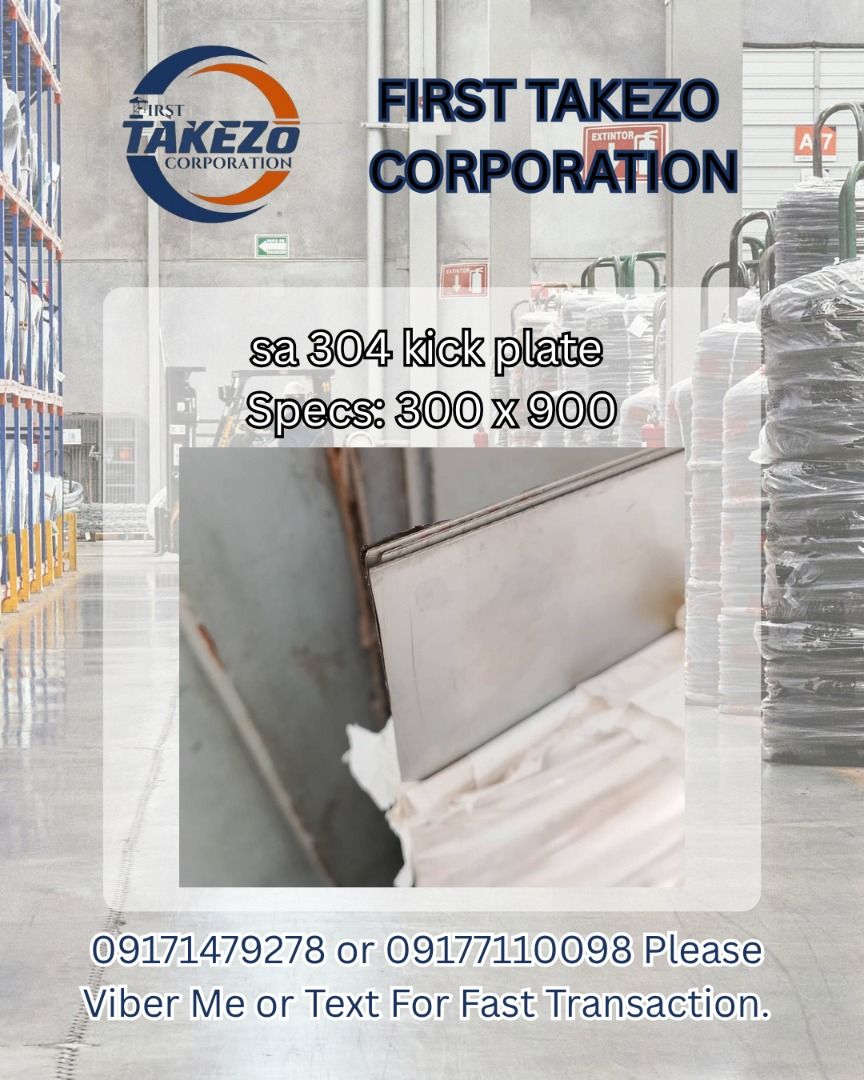 sa 304 kick plate Specs: 300 x 900 (Category: Everything Else Others) located in Manila. Submitted by joeyroque09 (Listing ID 1464625696, Image 1). Description: sa 304 kick plate Specs: 300 x 900.