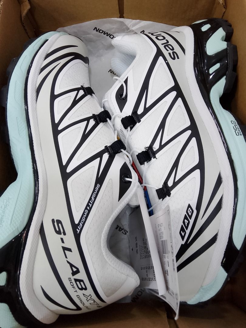 Salomon S-Lab XT 6 Soft Ground White Mint (Category: Sneakers & Footwear) located in Caloocan City. Submitted by luckyturtle.aa6ccf (Listing ID 1464701697, Image 1). Description: - Brand: Salomon - Model: S-Lab XT 6 Soft Ground - Colorway: White and Mint Green - Condition: Brand new, never worn, pristine condition - Packaging: Complete with original box and all tags attached - Features: Quicklace system, superior grip for trail running - Buy with