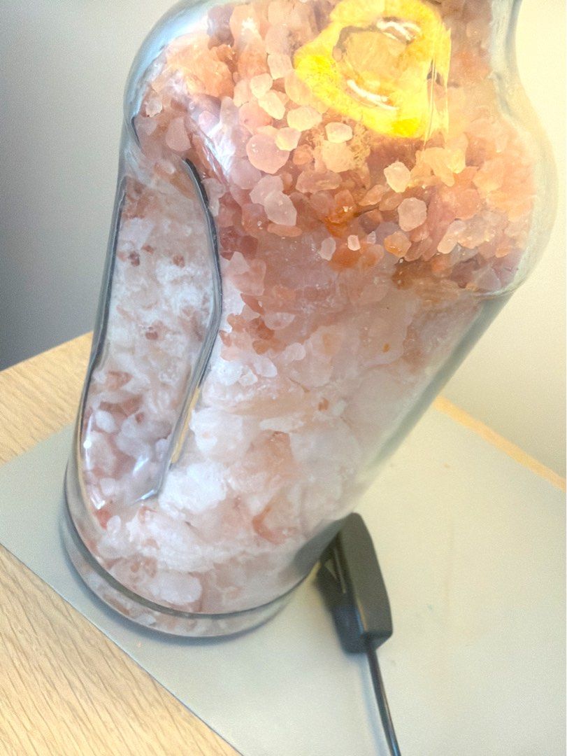 Salt lamp handmade (Category: Everything Else Others) located in Manila. Submitted by tipanty2977 (Listing ID 1464606394, Image 2). Description: Hand made salt lamp Real pink salt inside Bulb lamp shades included Cleansing Relaxing .