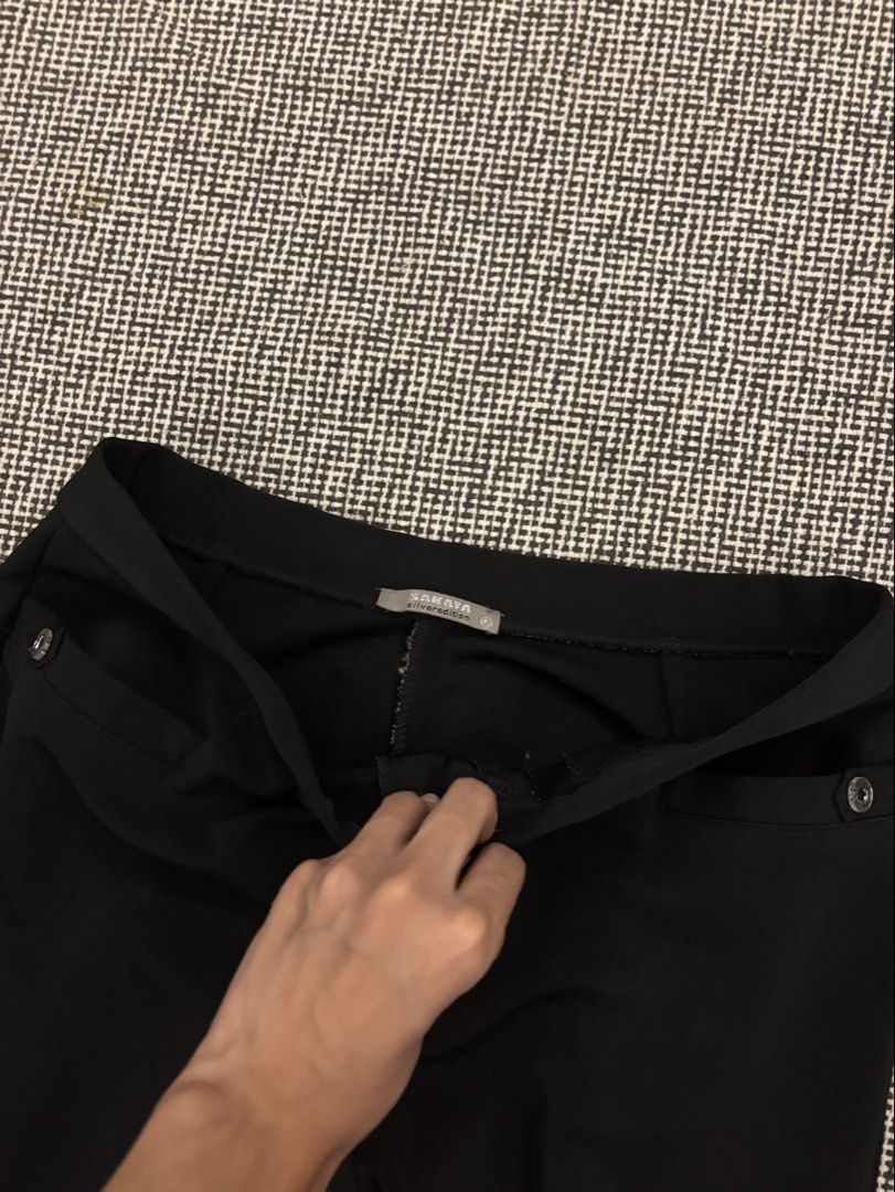 Samaya Silveredition Black Trousers Pants (Category: Other Bottoms) located in Manila. Submitted by shopmik4scloset (Listing ID 1464739074, Image 3). Description: Hi 👋🏽 Yes, it’s available :) Authentic & No issues Great condition No ww sorry ! Best for Waist: 27-28 in Height: 5’3 📍: Sampaloc Manila 🚚: Lalamove or J&T 💵: Gcash or Bank Transfer No meet ups, cod or free sf ! .
