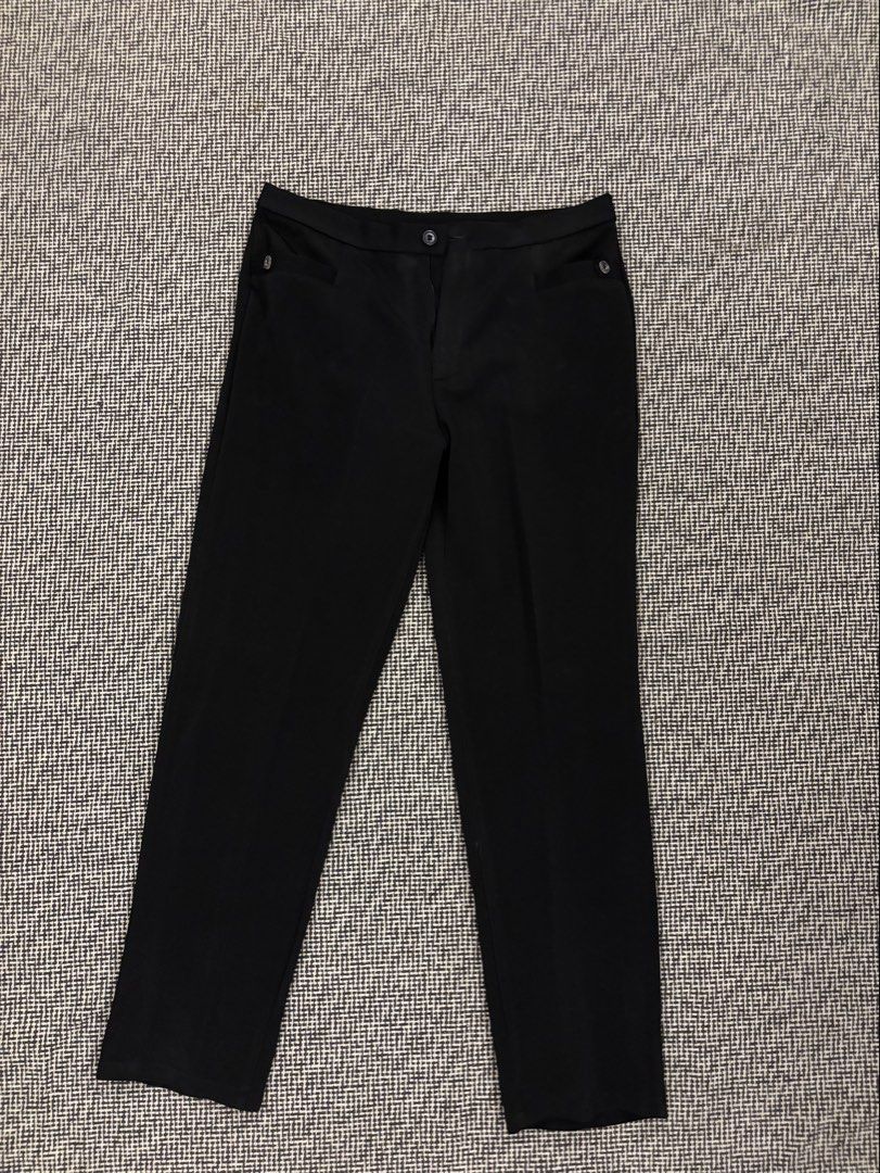 Samaya Silveredition Black Trousers Pants (Category: Other Bottoms) located in Manila. Submitted by shopmik4scloset (Listing ID 1464739074, Image 1). Description: Hi 👋🏽 Yes, it’s available :) Authentic & No issues Great condition No ww sorry ! Best for Waist: 27-28 in Height: 5’3 📍: Sampaloc Manila 🚚: Lalamove or J&T 💵: Gcash or Bank Transfer No meet ups, cod or free sf ! .