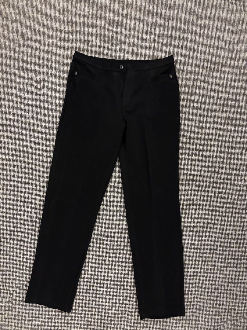 Samaya Silveredition Black Trousers Pants (Category: Other Bottoms) located in Manila. Submitted by shopmik4scloset (Listing ID 1464739074, Image 2). Description: Hi 👋🏽 Yes, it’s available :) Authentic & No issues Great condition No ww sorry ! Best for Waist: 27-28 in Height: 5’3 📍: Sampaloc Manila 🚚: Lalamove or J&T 💵: Gcash or Bank Transfer No meet ups, cod or free sf ! .