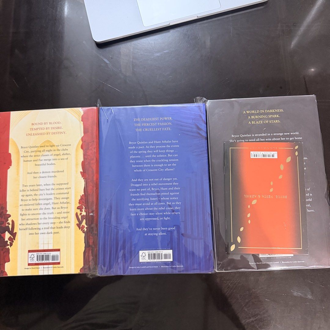 Sarah J. Maas Crescent City Trilogy Set (Category: Storybooks) located in Manila. Submitted by songcotrisha (Listing ID 1464735294, Image 3). Description: - Brand New Complete 3-book Crescent City trilogy by Sarah J. Maas - Includes House of Earth and Blood, House of Sky and Breath, and House of Flame and Shadow - Paperback editions - Wrapped in protective plastic for safekeeping - Perfect for book lovers and collectors - Never been read - No iss
