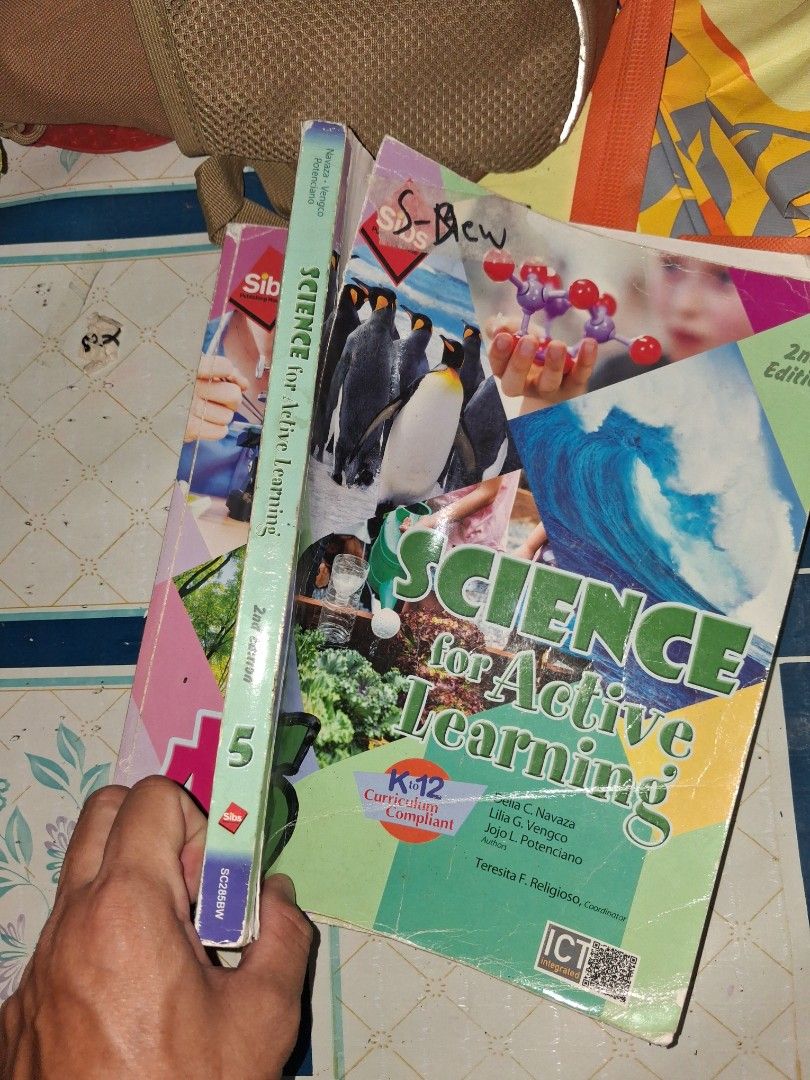 Science for Active Learning 5, 2nd Edition Textbook (Category: Textbooks) located in Manila. Submitted by marcas022798212 (Listing ID 1464684551, Image 2). Description: - Grade 5 Science for Active Learning textbook, 2nd edition - Covers various science topics - Curriculum compliant - Excellent resource for students - Shows some writing and cover wear, but content is fully readable - Please check photos for detailed condition.