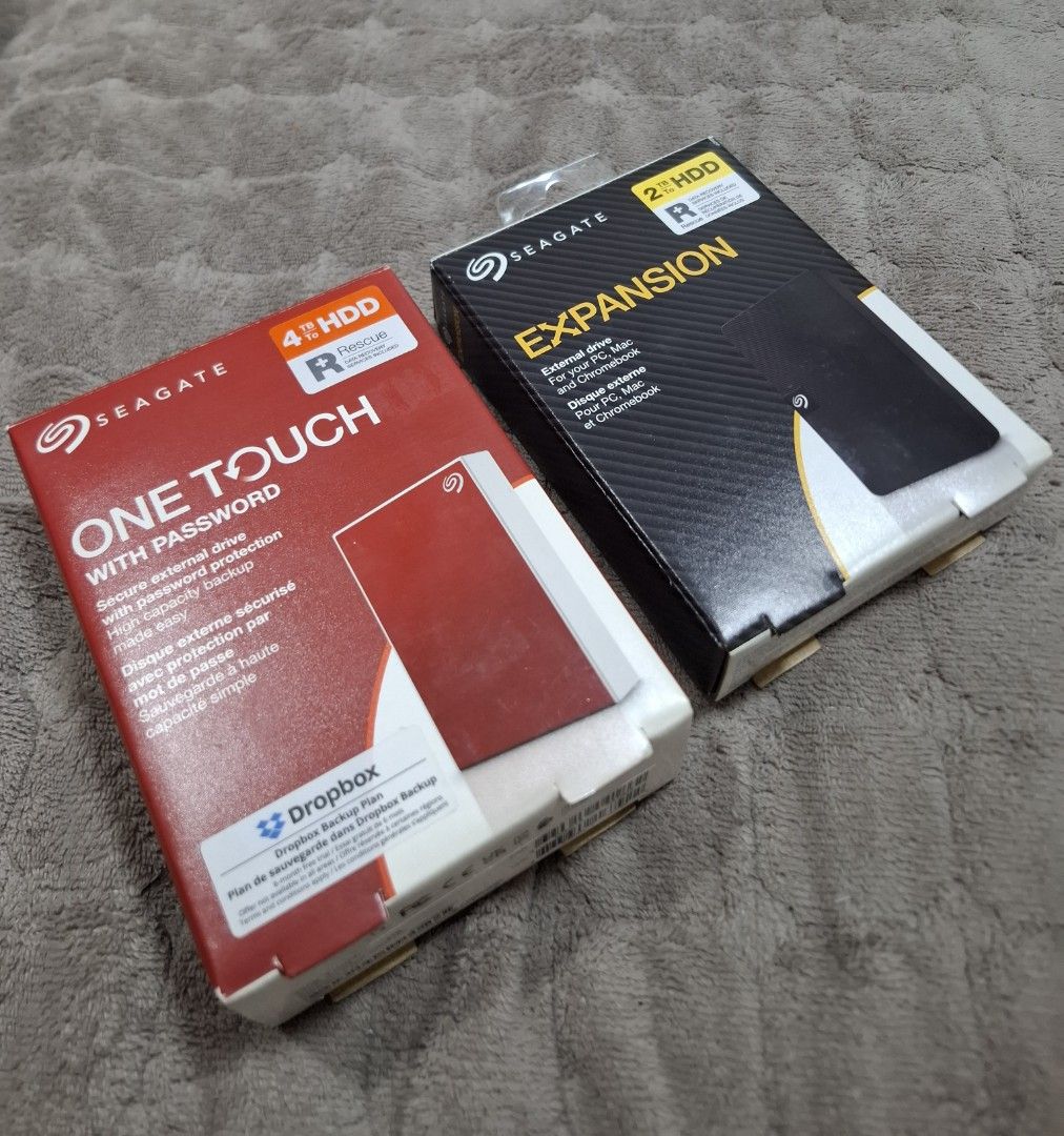 Seagate external hdd (Category: Hard Disks & Thumbdrives) located in Manila. Submitted by joseph19reyes (Listing ID 1464722397, Image 1). Description: Both used once. No issue. Seagate One Touch 4tb...P 9k Seagate Expansion 2tb...P 4.5k.