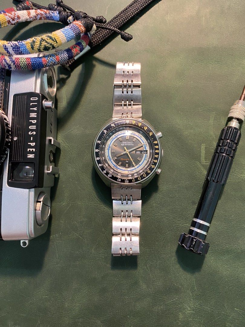 Seiko 7105-7010 rallymeter (Category: Men's Watches) located in Cebu City. Submitted by unoverse_vntg (Listing ID 1464642492, Image 3). Description: Please read description❗️ For serious buyer only auto pass for low baller item: Seiko Rallymeter jdm Ref 7015-7010 Year 1973 of May Slide rules One of the rare and complicated speed timer chronograph Newly serviced and regulated Chronograph reset zero Period correct All original parts Original sports