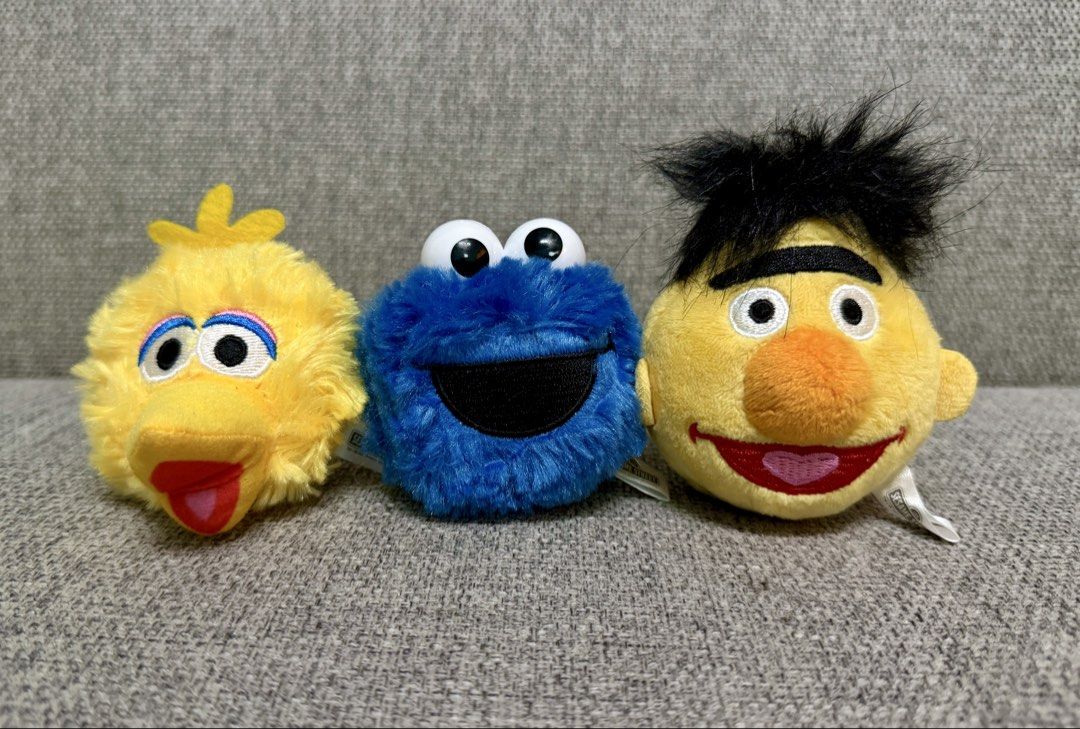 Sesame Street plush charms (Category: Character Goods) located in Manila. Submitted by bcbg3217 (Listing ID 1464688280, Image 1). Description: ‼️PLEASE READ BEFORE BUYING‼️ Like new condition Sesame street merch Plush charm size Authenticity guaranteed No other inclusions Actual photos are posted No other issues or flaws unless stated Please check the photos thoroughly before placing an order JnT regular or Lalamove COD for Metro Manila ⚠️BUY AT 