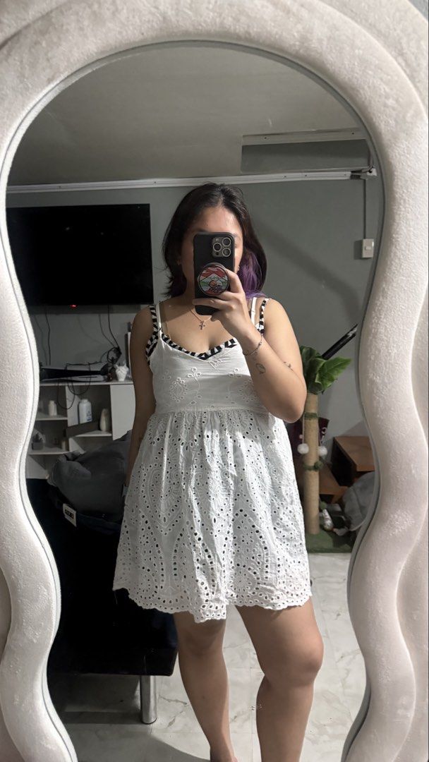 Shein Eyelet Mini Dress (Category: Dresses) located in Quezon City. Submitted by dinesaur (Listing ID 1464676792, Image 1). Description: .