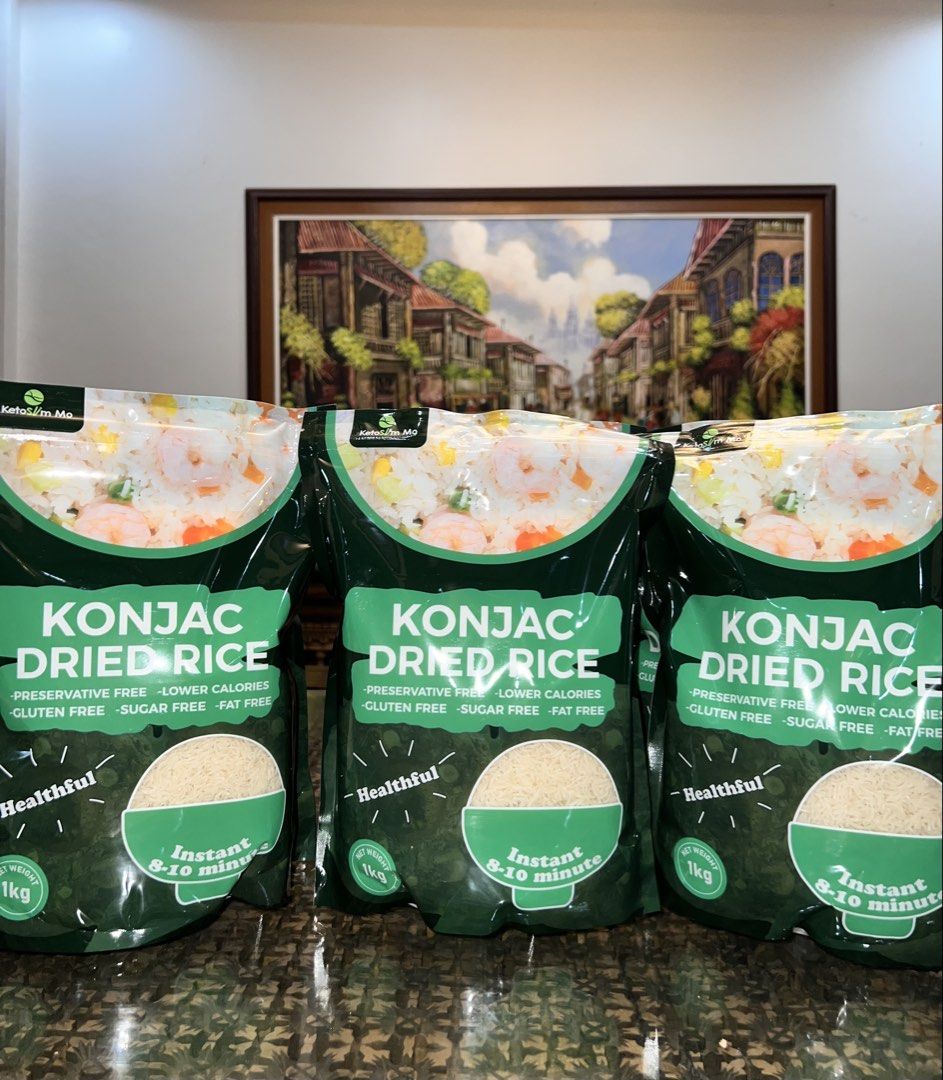 SHIRATAKI / KONJAC DRIED RICE (Category: Rice & Noodles) located in Manila. Submitted by jelly- (Listing ID 1464585355, Image 1). Description: - Konjac Dried Rice (1kg per pack) - Preservative-free, lower calories, gluten-free, sugar-free, and fat-free - Quick and easy to prepare: ready in just 8-10 minutes - Perfect for a healthy and guilt-free meal - Expiry Date: May 2028.