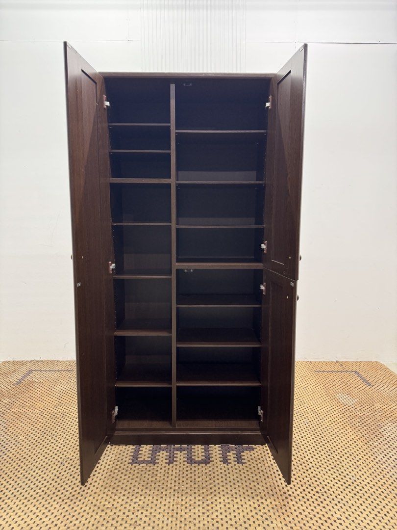Shoe Cabinet (Category: Shelves, Cabinets & Racks) located in Quezon City. Submitted by matetdevis13 (Listing ID 1464656587, Image 2). Description: Tall Wooden Hallway Shoe Cabinet with Whole Body Mirror Price: 7,500 L32 x W15 x H71 In good condition Code JMD35-MJ632.