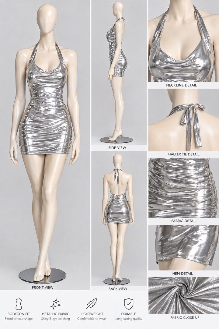 Silver Halter Dress (Category: Dresses) located in Naga. Submitted by sbcookieee (Listing ID 1464715184, Image 1). Description: .