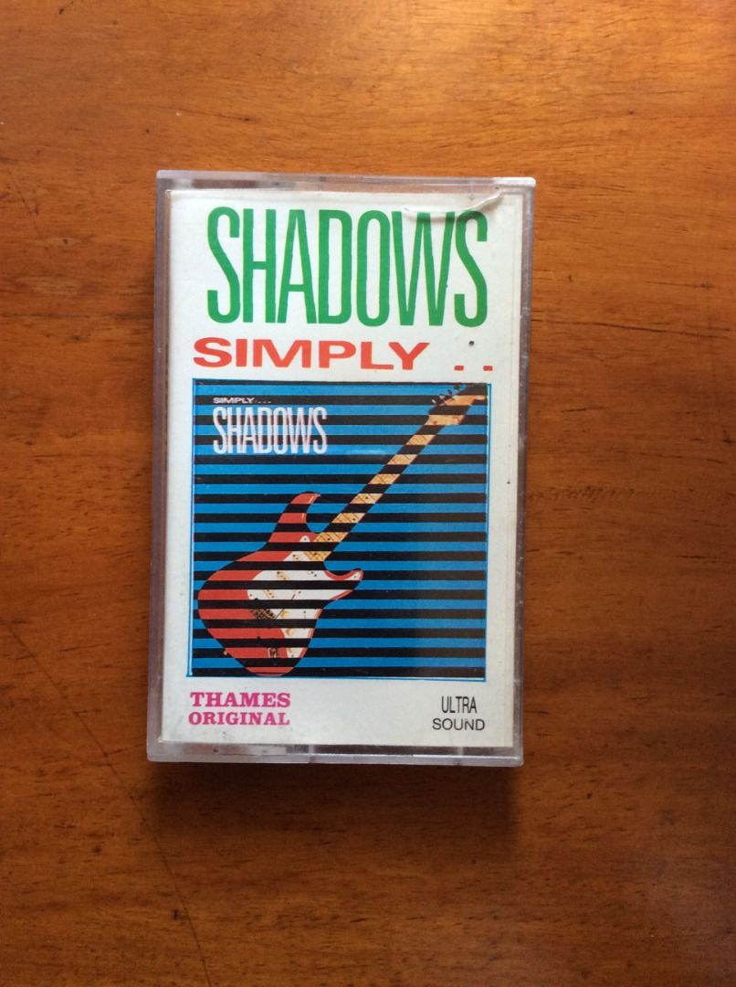Simply The Shadows Cassette Tape (Category: CDs & DVDs) located in Silang. Submitted by lawrencenorthey (Listing ID 1464577774, Image 1). Description: - Cassette tape from Simply The Shadows - Features popular songs: 'Knew You Were Waiting', 'We Don't Need Another Hero', 'Walking In The Air', 'Pulaski', and 'Take My Breath Away' - Equipped with Dolby System - Thames Original release - Ideal for cassette tape collectors.