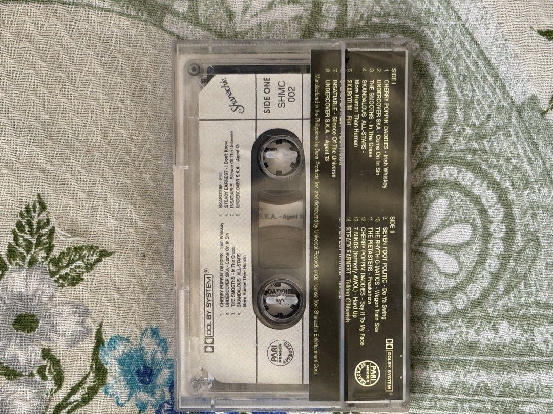 SKA the Third Wave Volume 3 Cassette Tape (Category: CDs & DVDs) located in San Juan City. Submitted by redgecollection (Listing ID 1464755984, Image 2). Description: - Title: SKA The Third Wave Volume 3 Cassette Tape - Label: Shanachie (Catalog No. 002) - Features: Cherry Poppin Daddies, Undercover SKA, The Smooths, and Skandalous All Stars - Format: Cassette tape with Dolby System encoding - Origin: Manufactured in the Philippines - Condition: 