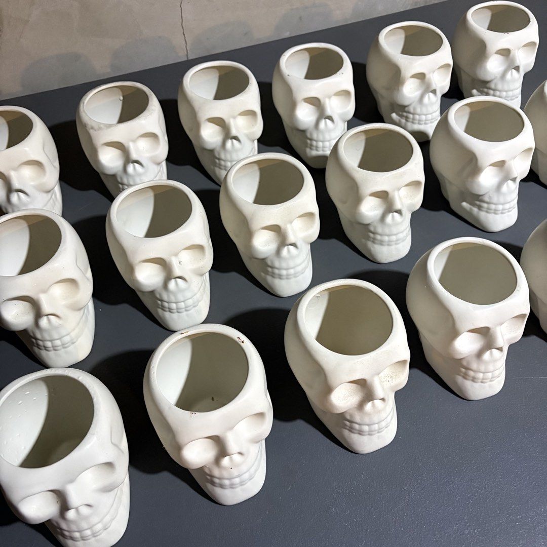 Skull Pot (Category: Other Home Decor) located in Imus. Submitted by ikigaijpsurplus (Listing ID 1464617941, Image 3). Description: 🎃 Halloween Decorations 🕸️ 2 colors available 💰 ₱80 per piece ❗️ 10 pieces & up — Get a discount!.
