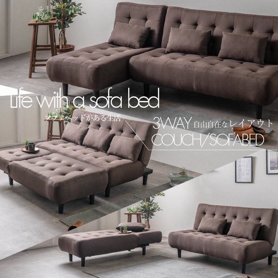 Sofa Bed (Category: Sofas) located in Meycauayan. Submitted by marygracecasimiro (Listing ID 1464731550, Image 2). Description: 3-Way Tufted L-Shape SOFABED 82”L x 56”W x 15”SH Php 18,500💚.
