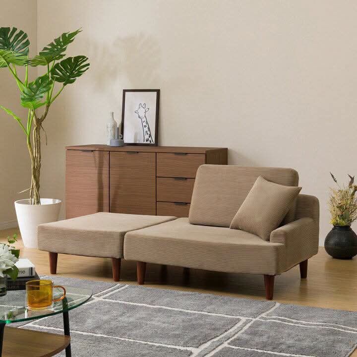 Sofa/couch (Category: Sofas) located in Meycauayan. Submitted by marygracecasimiro (Listing ID 1464730023, Image 3). Description: NITORI Compact Couch w/ Ottoman 60”L x 29”W x 12”SH Php 7,500.
