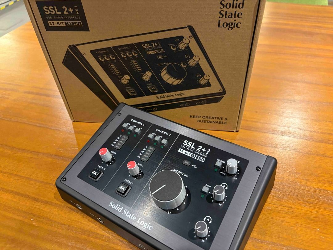 Solid State Logic SSL 2+ MK2 USB Audio Interface (Category: Soundbars, Speakers & Amplifiers) located in Petaling Jaya. Submitted by studio578 (Listing ID 1464672381, Image 3). Description: - Solid State Logic SSL 2+ (Mk2) USB audio interface for sale. - Comes with the original box. - Fully functional and in excellent working condition. - Mint condition - Warranty Expired in Oct 2026 - COD only; test before buying. .