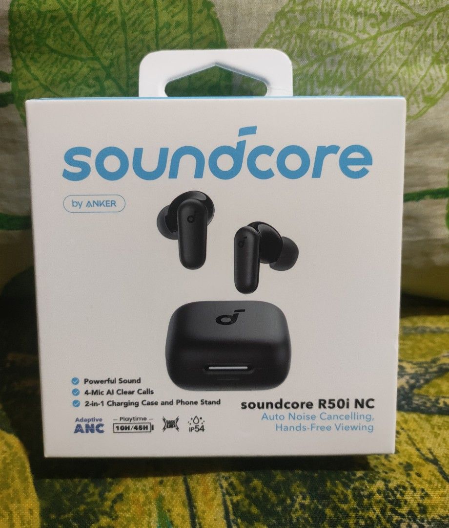 Soundcore R50i NC Black (Category: Earphones) located in Pasig City. Submitted by Jen02pasigcity (Listing ID 1464631754, Image 3). Description: For Sale ❗❗ Soundcore R50i Nc Black ✅Brand new & Sealed ✅Auto Noise Cancelling ✅Solid Sound Quality📢 ✅Solid Battery Life 🔋🪫 Location🕹️ Pinagbuhatan,Pasig Meet-up 🕹️ Jollibee Pasig Palengke.