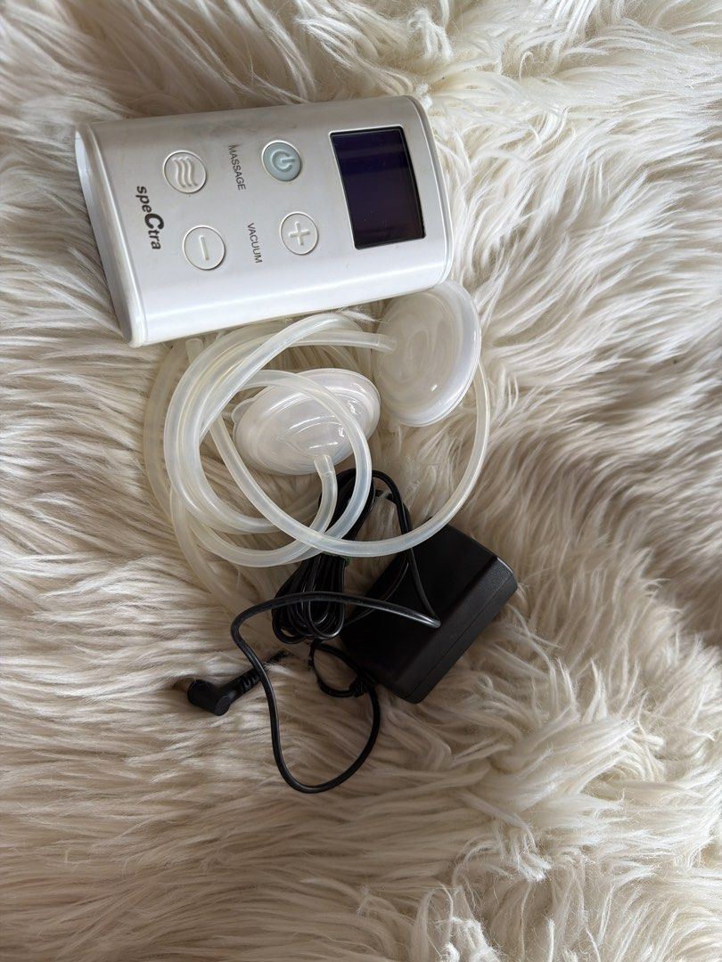 Spectra 9 Plus Electric Breast Pump with Accessories (Category: Breastfeeding & Bottle Feeding) located in Manila. Submitted by namie_cloud (Listing ID 1464588205, Image 2). Description: - Spectra S1 Plus electric breast pump - Includes main unit, power adapter, tubing, and breast shields - Comes with two bottles and extra parts - Ideal for pumping at home or on the go - All parts shown in photos are included.