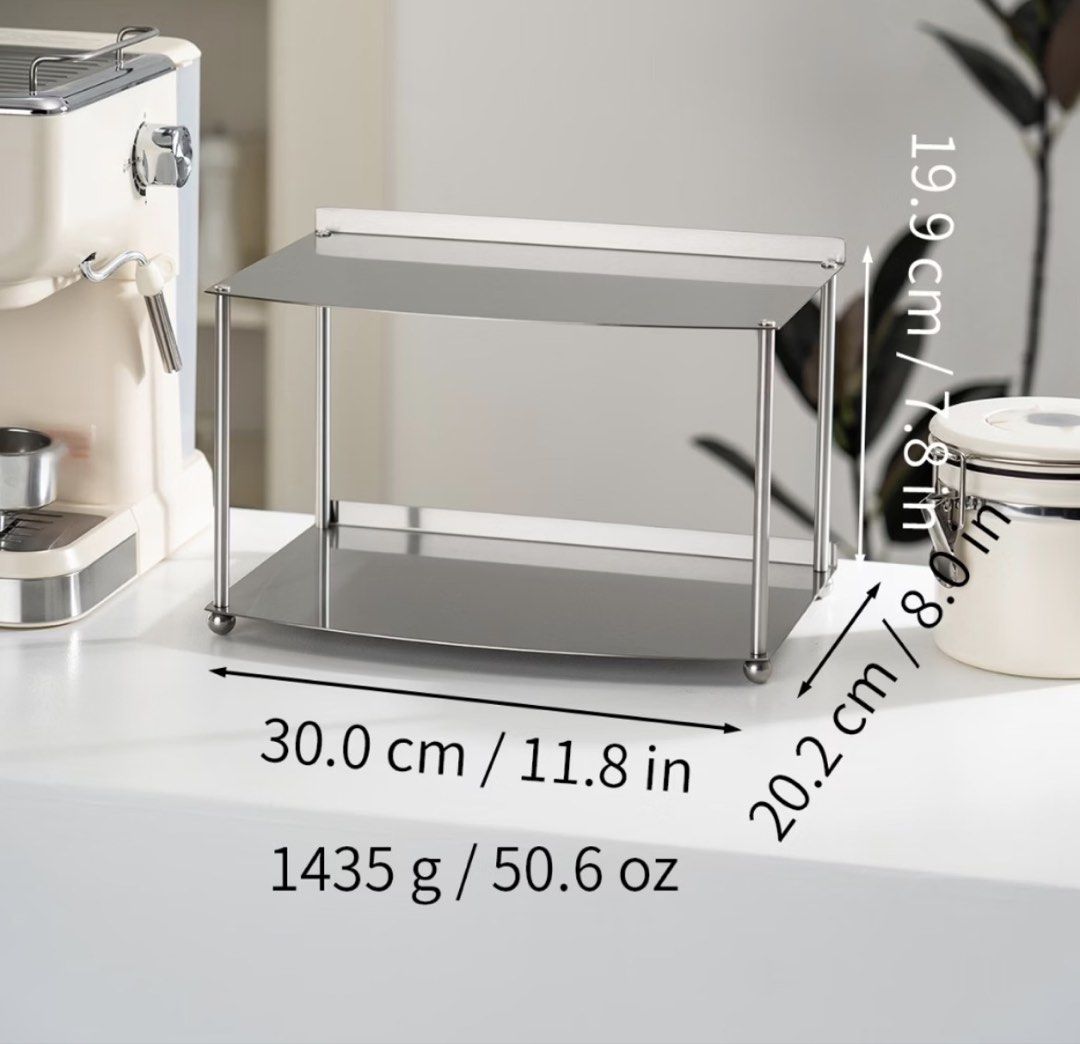 Stainless Steel Matcha Shelf Rack Organizer (Category: Shelves, Cabinets & Racks) located in Quezon City. Submitted by noty4na (Listing ID 1464591449, Image 2). Description: - still new with box - lalamove - qc - orig price: 2k+ .