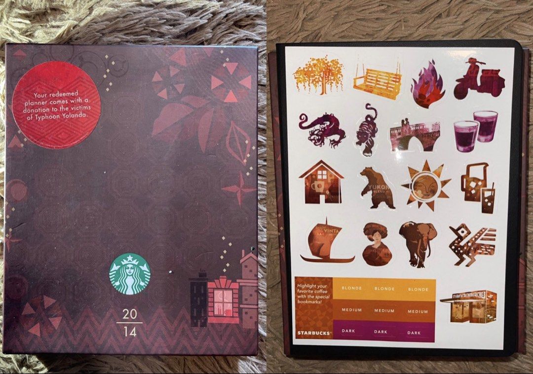 Starbucks 2014 Planner (Category: Other Merchandise) located in Mandaluyong City. Submitted by lovxlle (Listing ID 1464704736, Image 2). Description: Never used Collector's item Comes with box, stickers, and old vouchers Price negotiable Rfs: declutter Sf c/o buyer MOP: Gcash or bank transfer Courier: GrabExpress or Lalamove.