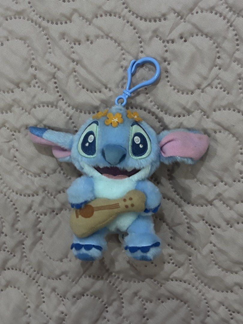 Stitch Disney guitar keychain (Category: Plushies & Soft Toys) located in Manila. Submitted by shk_20 (Listing ID 1464580912, Image 1). Description: MOP: GCASH SHIPPING: J&T.