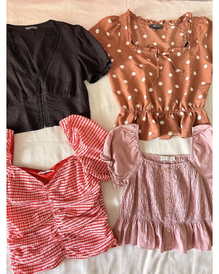 Stradivarius Puffsleeve (Category: Blouses) located in Quezon. Submitted by closetby_gn (Listing ID 1464571028, Image 2). Description: || TRENDY CLOTHES၄၃ BRAND: STRADIVARIUS PUFF SLEEVE TOP TOP SMOCKED AT THE BACK SMALL-SEMI LARGE GOOD AS NEW NO FLAWS/DAMAGE ✿Reminders 𐙚 Strictly Payment first 𐙚 No cancellation of orders 𐙚 Comment Mine | PM to order ✿Mode of payment •Gcash only ✿Shipping Courier •Flash express All items are in good condition!