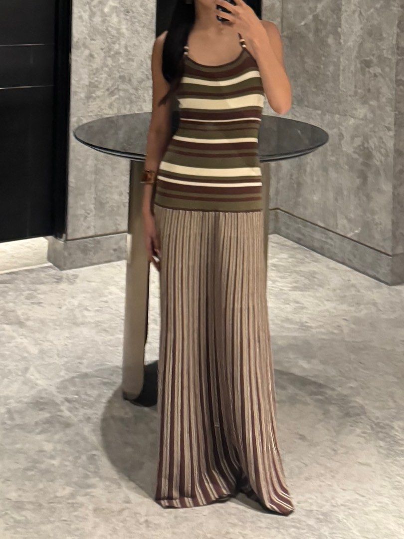 Striped Knit Dress (Category: Dresses) located in Makati City. Submitted by wearpy (Listing ID 1464628018, Image 3). Description: - rfs: decluttering - super cute and perfect dag dress - can fold the top and turn it into a skirt - S - M (can be stretched .
