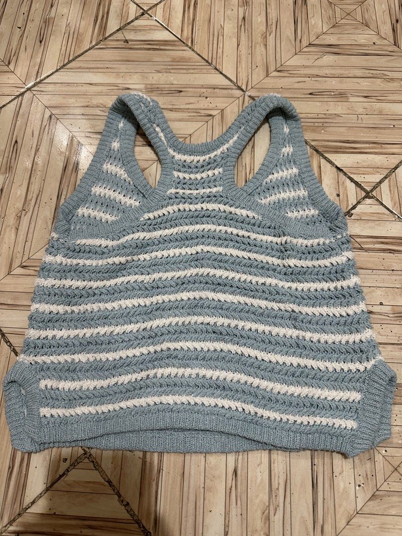 Striped Knit Tank Top (Category: Sleeveless) located in Angeles City. Submitted by alejeong27 (Listing ID 1464715661, Image 2). Description: hand made crochet tank top small size 🧶 .