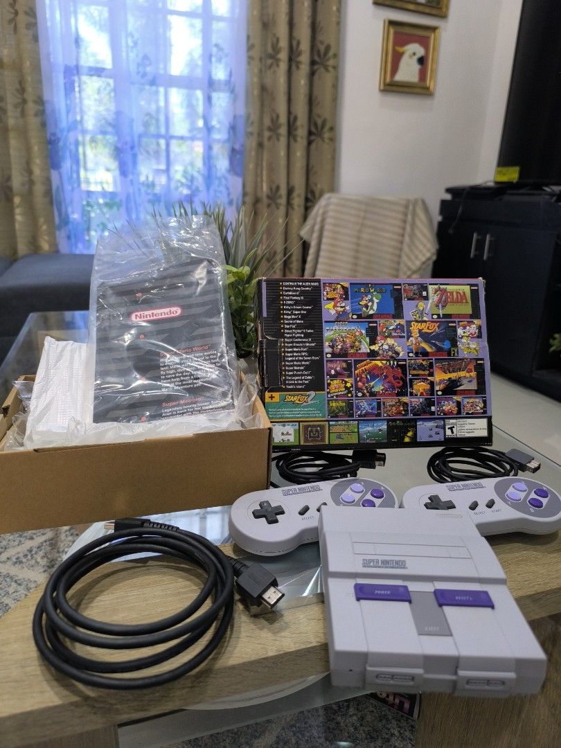 SUPER NINTENDO CLASSIC EDITION (Category: Nintendo) located in Manila. Submitted by maxxi.pein (Listing ID 1464750809, Image 2). Description: SUPER NINTENDO CLASSIC EDITION ✅2 Controllers ✅HDMI ✅Manual ✅Complete with box Fresh na fresh, dalawang beses lang nagamit Galing U.S 📍Mexico, Pampanga.