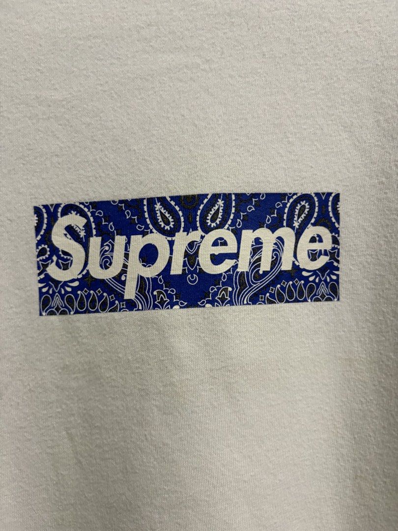 Supreme bandana tee (Category: Activewear) located in Baguio. Submitted by picksby_mik (Listing ID 1464680934, Image 2). Description: Needs wash only .