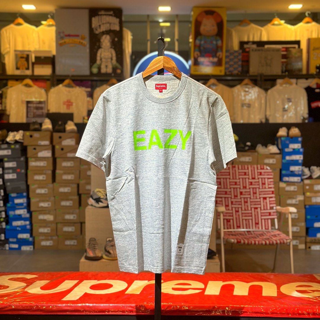 Supreme EAZY S/S Top (Category: Tshirts & Polo Shirts ) located in Quezon City. Submitted by inside_plug (Listing ID 1464652123, Image 1). Description: For Sale Supreme EAZY S/S Top Grey - Medium Brandnew Dm us to purchase.
