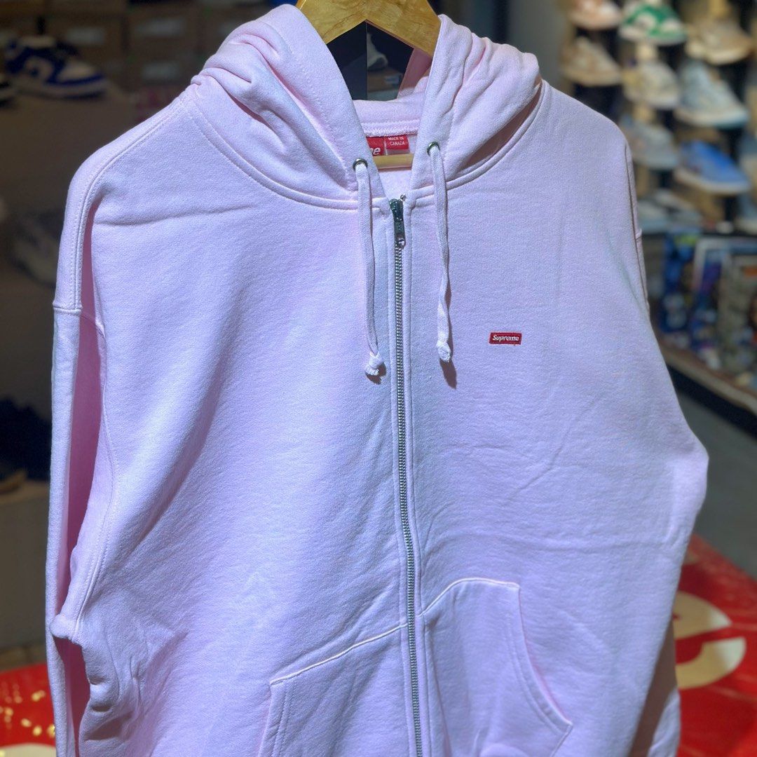 Supreme Small Box Logo Hoodie Pink (Category: Coats, Jackets and Outerwear) located in Quezon City. Submitted by inside_plug (Listing ID 1464647170, Image 2). Description: For Sale Supreme Small Box Logo Hoodie Pink - Large Brandnew Dm us to purchase.