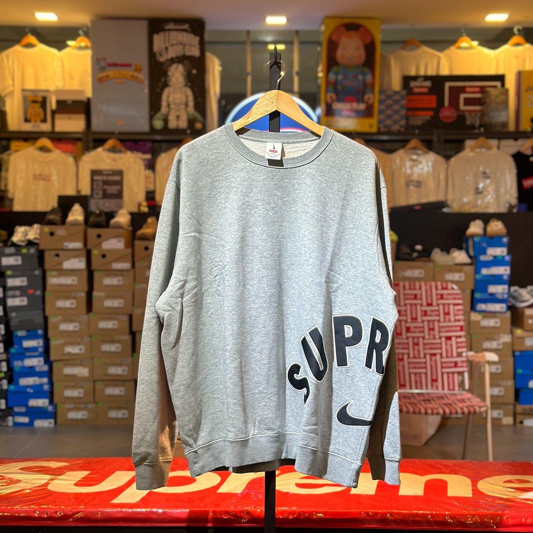 Supreme x Nike Arc Sweatshirt Grey (Category: Coats, Jackets and Outerwear) located in Quezon City. Submitted by inside_plug (Listing ID 1464641112, Image 1). Description: For Sale Supreme x Nike Arc Sweatshirt Grey XL Brandnew Dm us to purchase.