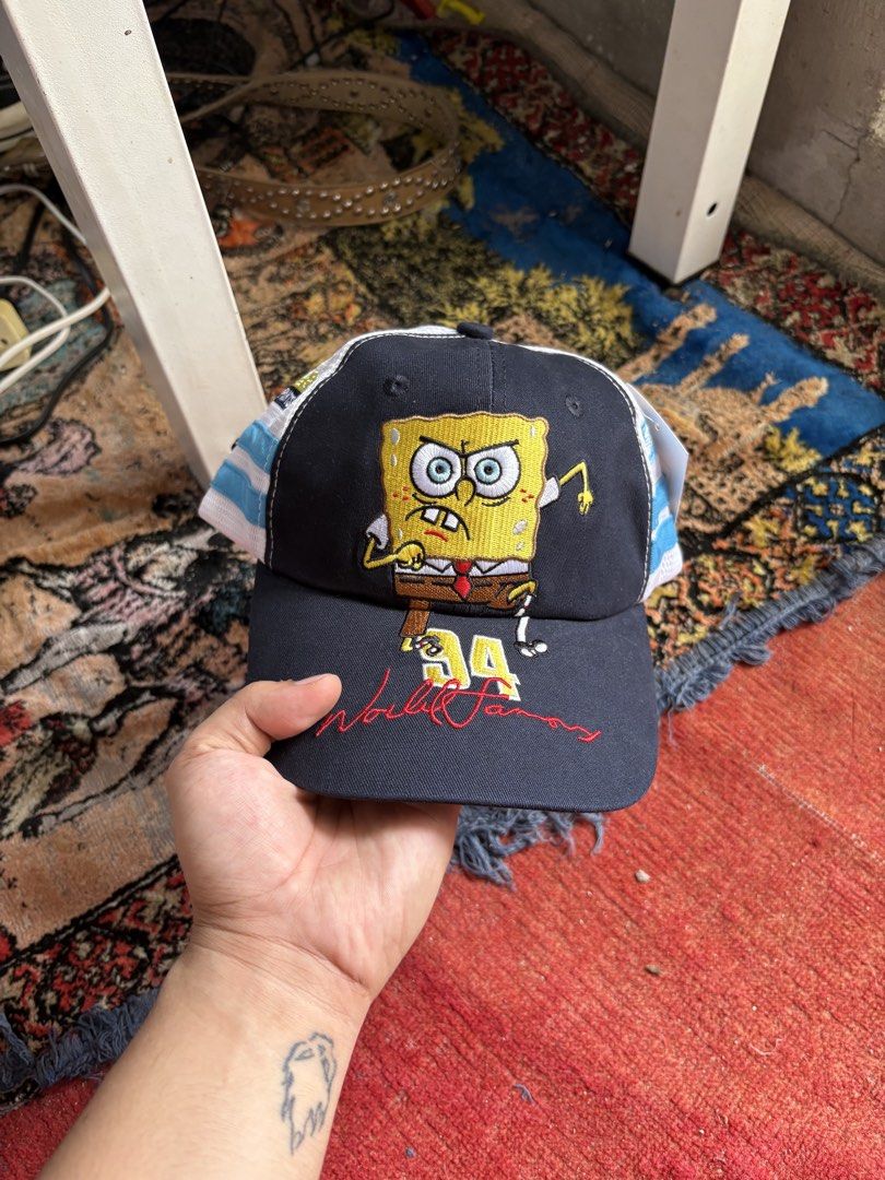 Supreme x Spongebob Cap (Category: Caps & Hats) located in Pasay City. Submitted by namastenamstenamaste (Listing ID 1464588390, Image 1). Description: SS25 Supreme x Spongebob Bnew with tag +sf.