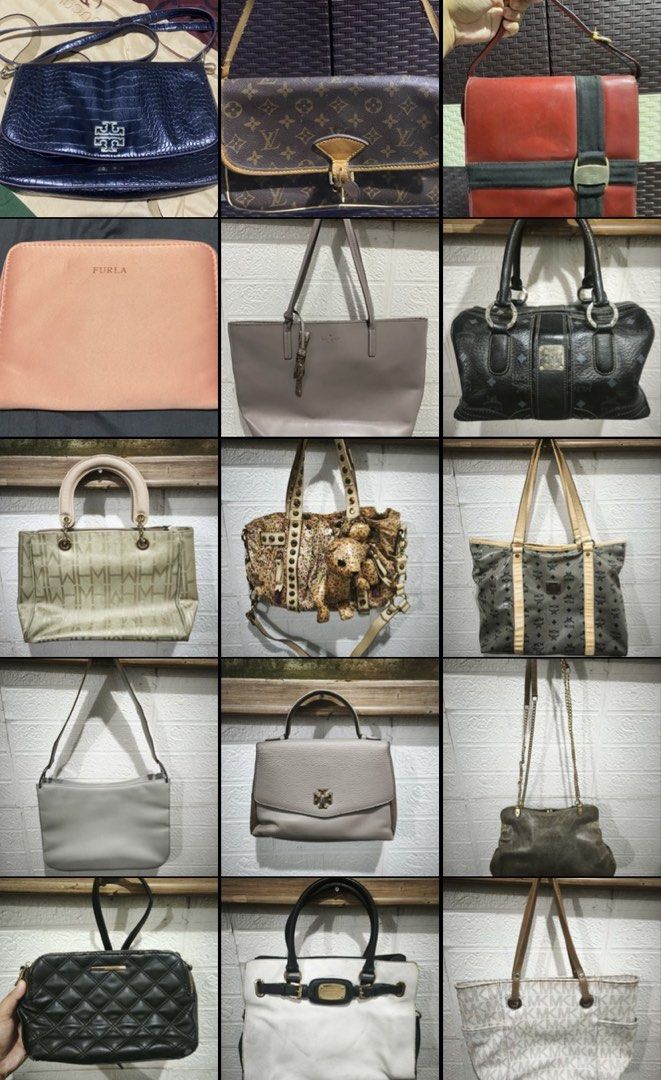 TAKE ALL PRELOVED BRANDED BAGS (Category: Luxury Bags & Wallets) located in Quezon City. Submitted by chentongs.abc (Listing ID 1464754694, Image 1). Description: - Authentic luxury designer bags available - Styles: Totes, shoulder bags, and crossbodies - Features: Monogram prints, classic leather finishes, and chic hardware - Practical sizes ideal for work commutes and daily errands - DM for specific bag details, individual pricing, and extra me