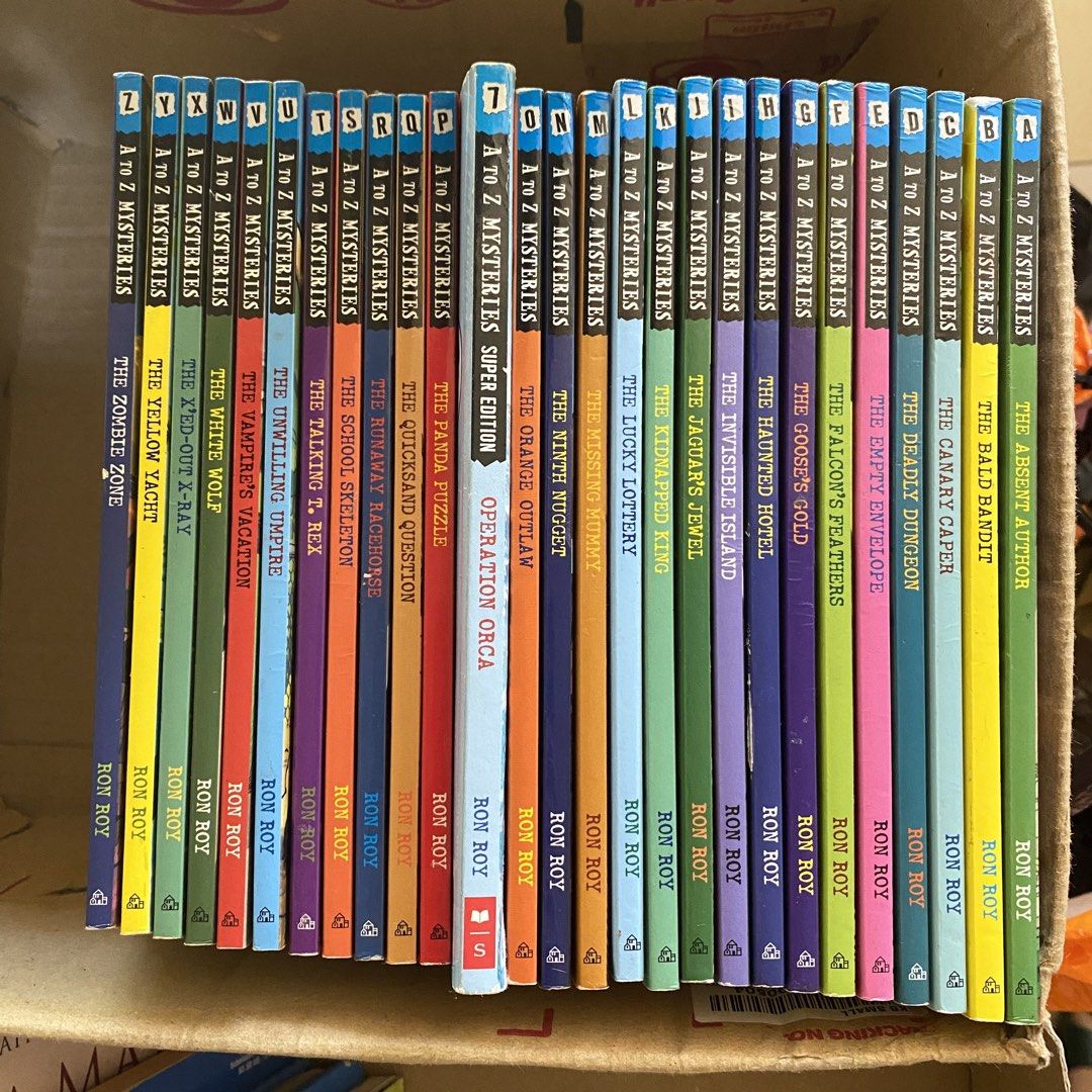 Take-all Bundle A to Z Mysteries by Ron Roy (Category: Children's Books) located in San Pablo. Submitted by sohhxoxo (Listing ID 1464587714, Image 3). Description: Condition: 6/10 Total of 27 books Take-all/Bundle only These are well-loved, please manage expectations.
