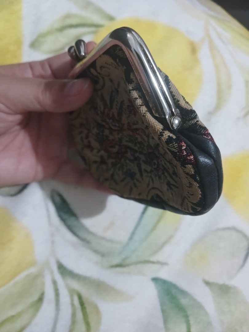 Tapestry Kisslock from Japan (Category: Purses & Pouches) located in Pasig City. Submitted by moreonwatches (Listing ID 1464638229, Image 3). Description: Signs of usage and fading on the inside of coin purse Medium size Japan-Sourced.