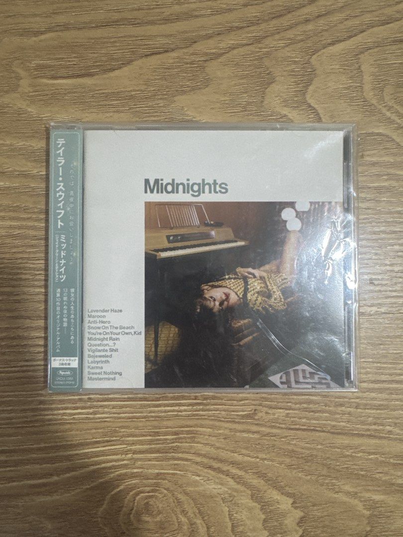Taylor Swift Midnights Jade Green Version Japan Edition CD (Category: CDs & DVDs) located in Manila. Submitted by mecchakawali (Listing ID 1464741247, Image 1). Description: - Item: Taylor Swift Midnights Album (Japan Import Edition) - Condition: Lightly used in plastic sleeve, played less than 10 times - Packaging: Standard jewel case with obi strip on the left - Tracklist: Printed in both English and Japanese - Label: Republic Records - Note: G