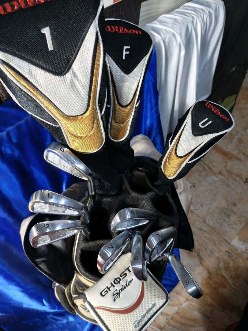 Taylormade and wilson golf set for Men (Category: Golf) located in Manila. Submitted by yeonmei5614747 (Listing ID 1464585298, Image 2). Description: Taylormade Rac cb iron #5-9 PW true temper gold steel shaft R flex Wilson Ultra xdvDriver 10.5 ° Fairway wood 18° utility 22° taylormade my spider putter R flex set right handed set for men.. ready for your Fairway game.