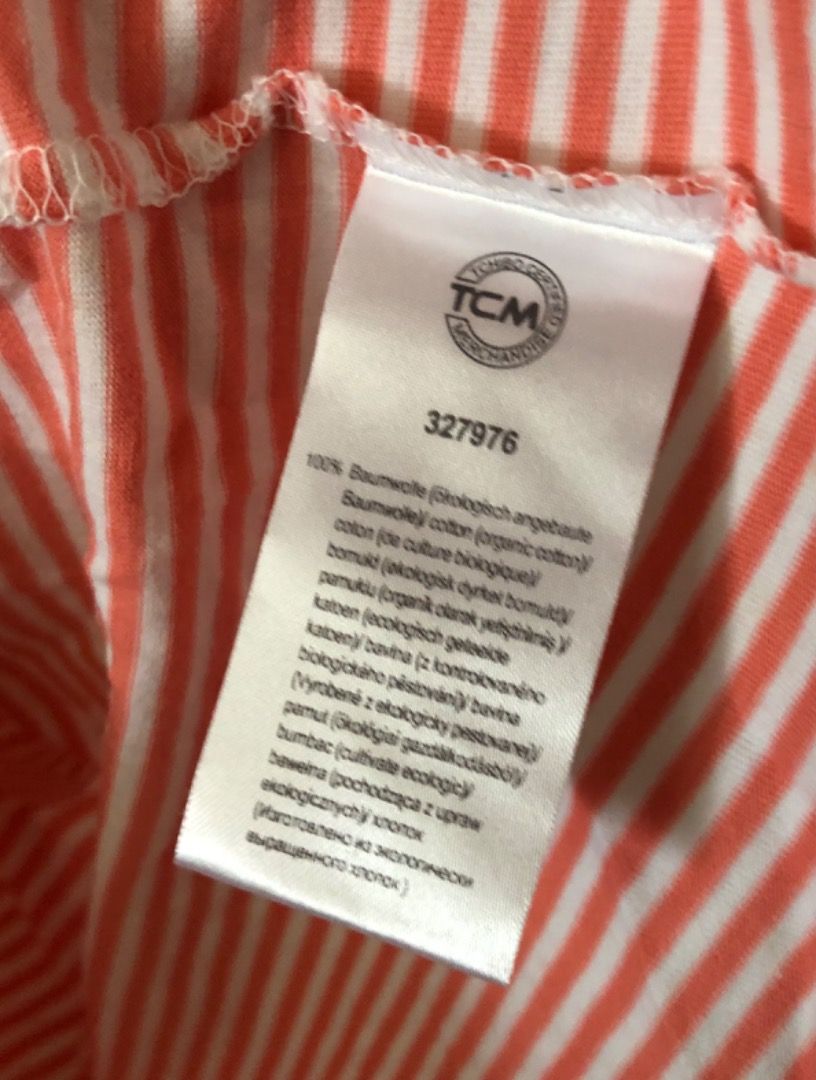 [F] Tchibo - Striped cotton long shirt (Category: Babies & Kids Fashion) located in San Juan City. Submitted by ttanmien (Listing ID 1464572580, Image 2). Description: ⚜️✨⚜️✨⚜️✨⚜️✨⚜️✨⚜️ 💁🏻‍♀️SELLING PRICE: ₱100 Original Price: Around ₱300 💁🏻‍♀️Size: Width x Length = 18 inch x 28 inch Armpit to armpit (width measurement) Shoulders to bottom (length measurement) Tag size: 158~164 (May fit kids/teens/adult 10 years old & above depending on the p