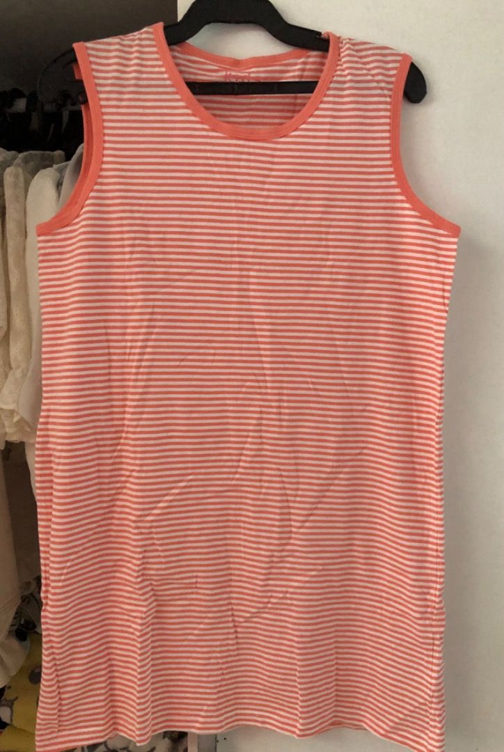 [F] Tchibo - Striped cotton long shirt (Category: Babies & Kids Fashion) located in San Juan City. Submitted by ttanmien (Listing ID 1464572580, Image 1). Description: ⚜️✨⚜️✨⚜️✨⚜️✨⚜️✨⚜️ 💁🏻‍♀️SELLING PRICE: ₱100 Original Price: Around ₱300 💁🏻‍♀️Size: Width x Length = 18 inch x 28 inch Armpit to armpit (width measurement) Shoulders to bottom (length measurement) Tag size: 158~164 (May fit kids/teens/adult 10 years old & above depending on the p