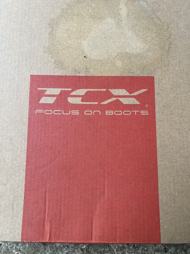 TCX RIDING MOTORCYCLE BOOTS (Category: Other Sports Equipment and Supplies) located in Rizal. Submitted by angelo.12 (Listing ID 1464596635, Image 1). Description: TCX Dartwood WP Shoes Riding boots Size: 10m / 44EU Used but not abused.