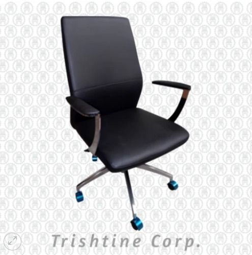 TEX-190 | Leather Mid Back Executive Office Chair (Category: Office Furniture & Fixtures) located in Caloocan City. Submitted by jimtapitan_trishtinecorp. (Listing ID 1464615874, Image 1). Description: Mid Back PU Leather Chair Chrome Arm with Upholstered Pad Seat & Back Tilt with Multi-Lock Synchro Mechanism with Anti Shock Color: Black PU Leather DISCLAIMER: PRICE IS FOR POSTING PURPOSES ONLY.